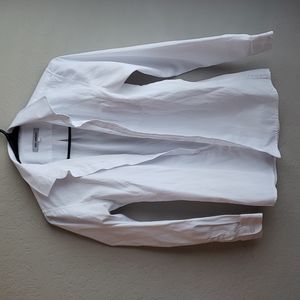 White Erik Lawrence boy's long sleeve button down dress shirt size 14